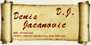 Denis Jacanović vizit kartica